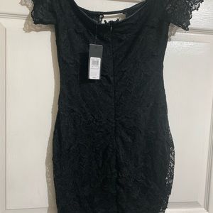 A sexy night options this lace mini dress